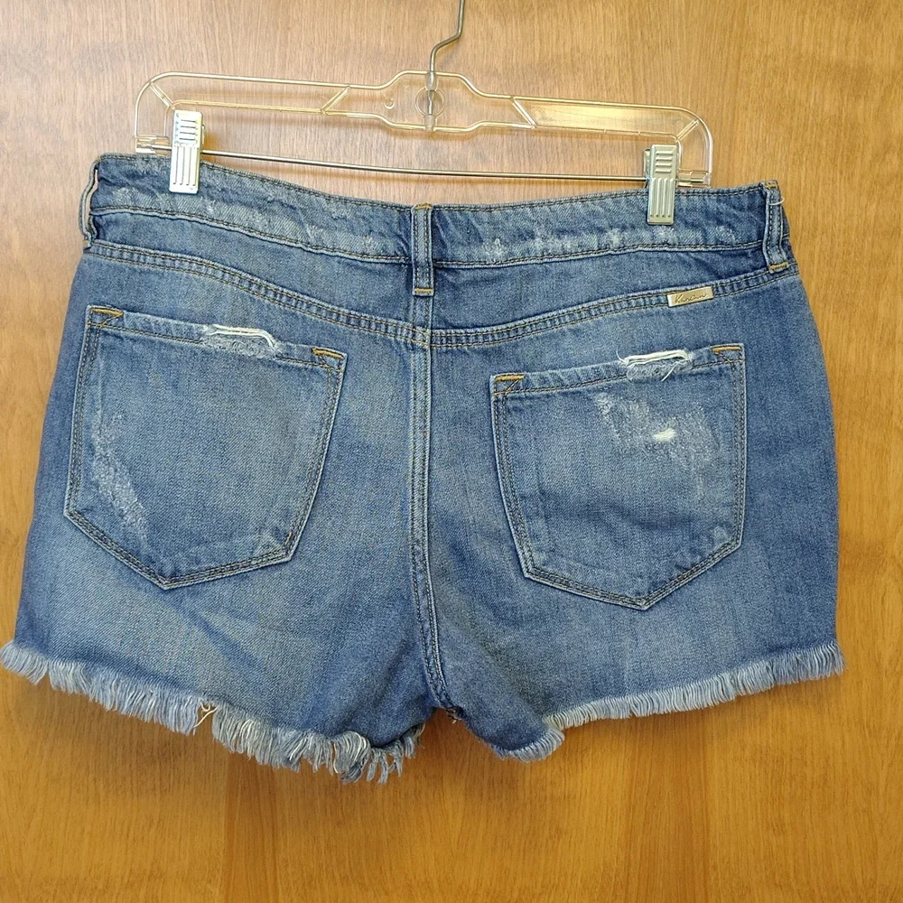 KanCan Blue Distressed Jean Shorts - Picture 6 of 9